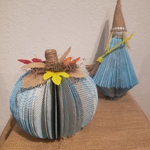 Handmade Matching Witch and Pumpkin Halloween Fall Decor